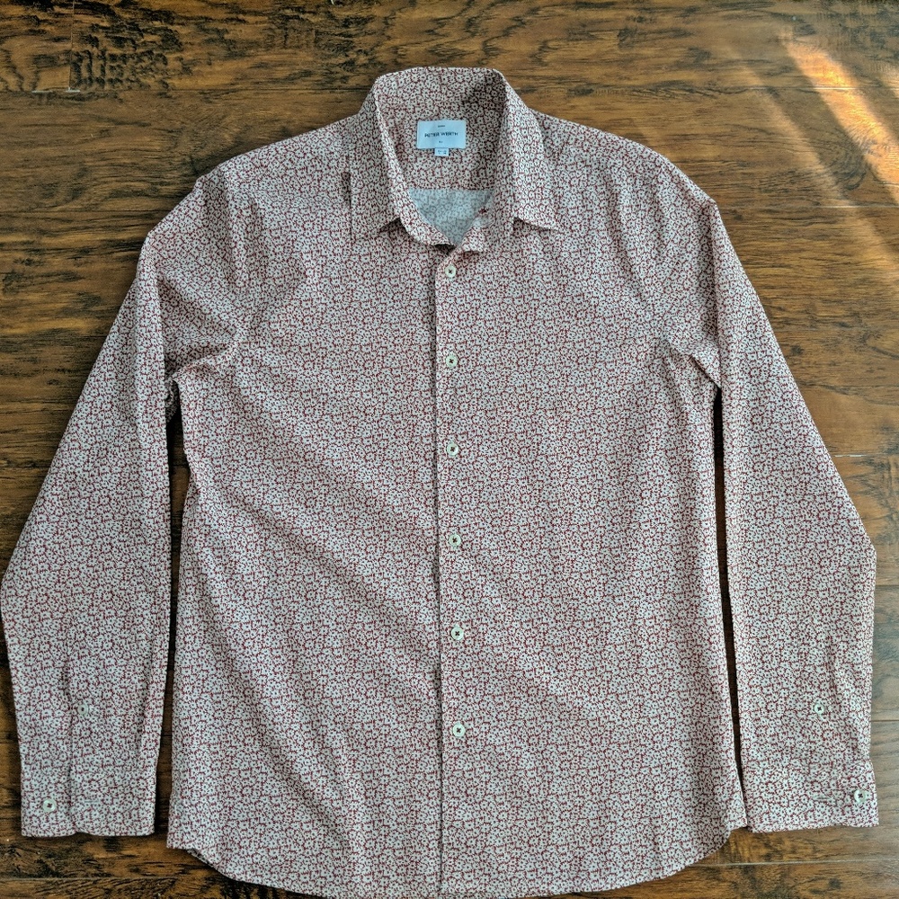 Peter Werth | Cream/Red | LS Floral Shirt